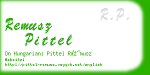 remusz pittel business card